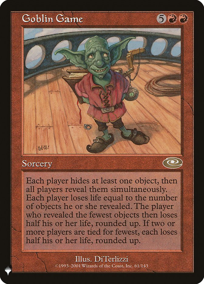 Goblin Game [The List] | The Time Vault CA