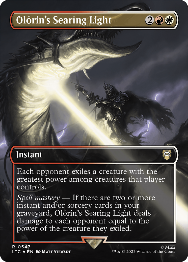 Olorin's Searing Light (Borderless) (Surge Foil) [The Lord of the Rings: Tales of Middle-Earth Commander] | The Time Vault CA