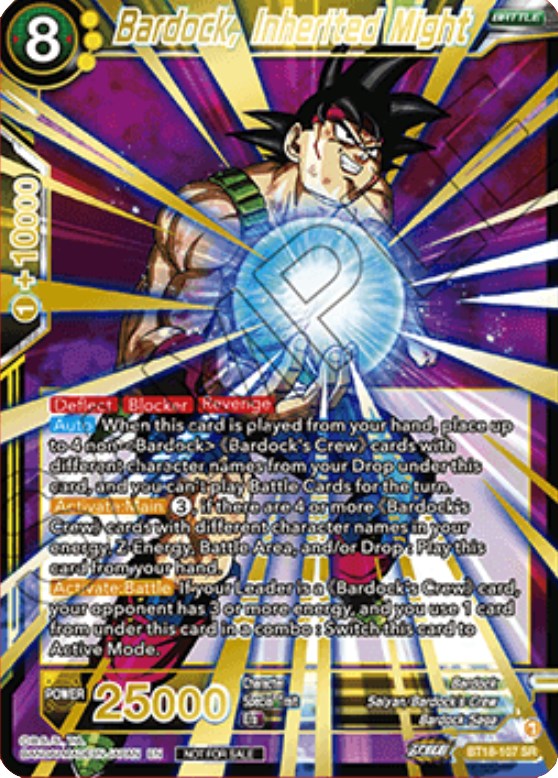 Bardock, Inherited Might (Zenkai Cup 2022 Top 32) (BT18-107) [Tournament Promotion Cards] | The Time Vault CA