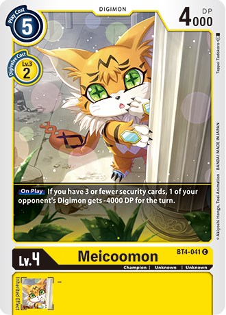 Meicoomon [BT4-041] (Revision Pack 2021) [Great Legend Promos] | The Time Vault CA