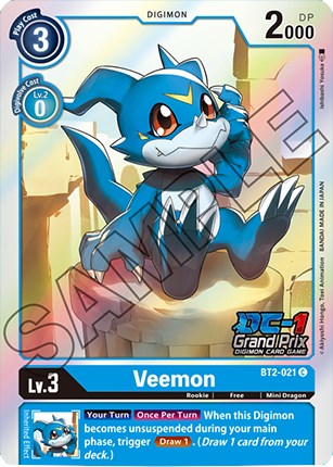 Veemon [BT2-021] (DC-1 Grand Prix) [Release Special Booster Promos] | The Time Vault CA