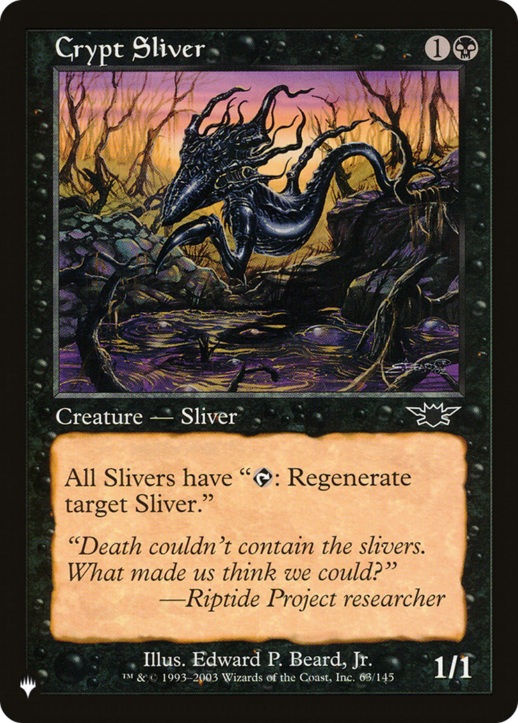 Crypt Sliver [The List] | The Time Vault CA