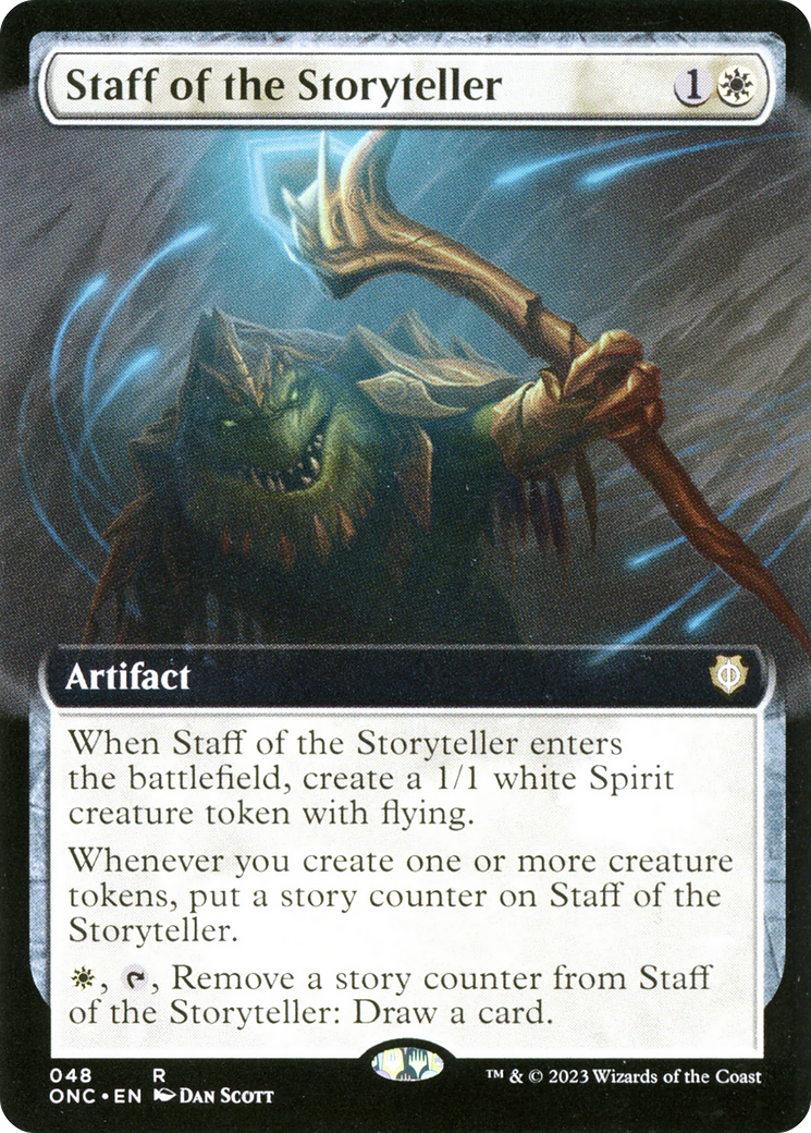 Staff of the Storyteller (Extended Art) [Phyrexia: All Will Be One Commander] | The Time Vault CA