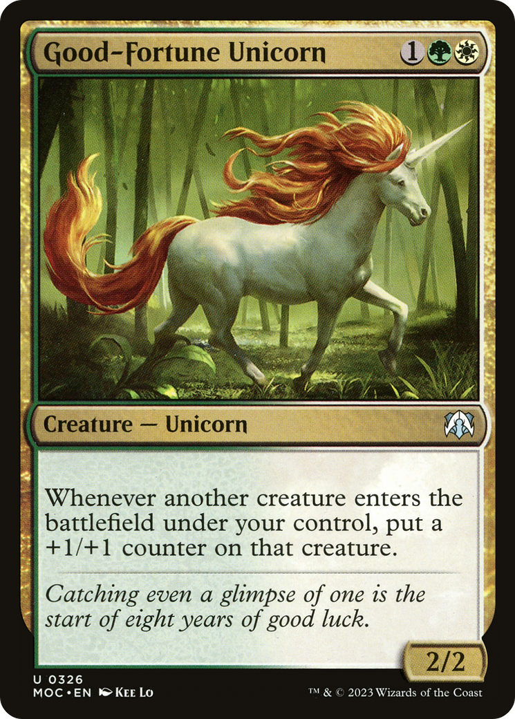 Good-Fortune Unicorn [March of the Machine Commander] | The Time Vault CA