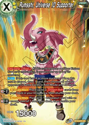 Rumsshi, Universe 10 Supporter (BT16-074) [Realm of the Gods] | The Time Vault CA