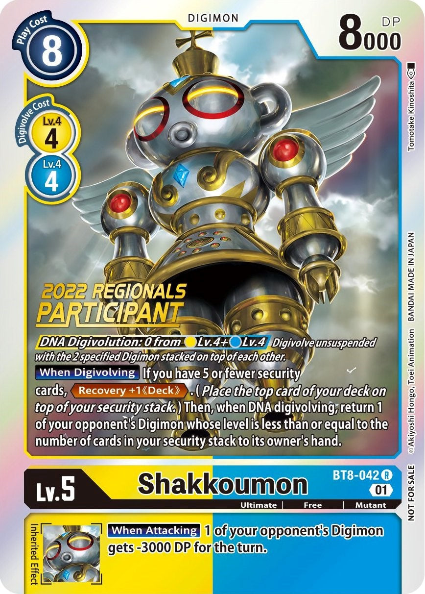 Shakkoumon [BT8-042] (2022 Championship Offline Regional) (Online Participant) [New Awakening Promos] | The Time Vault CA