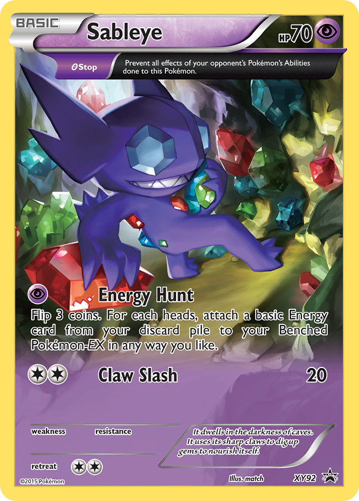 Sableye (XY92) [XY: Black Star Promos] | The Time Vault CA