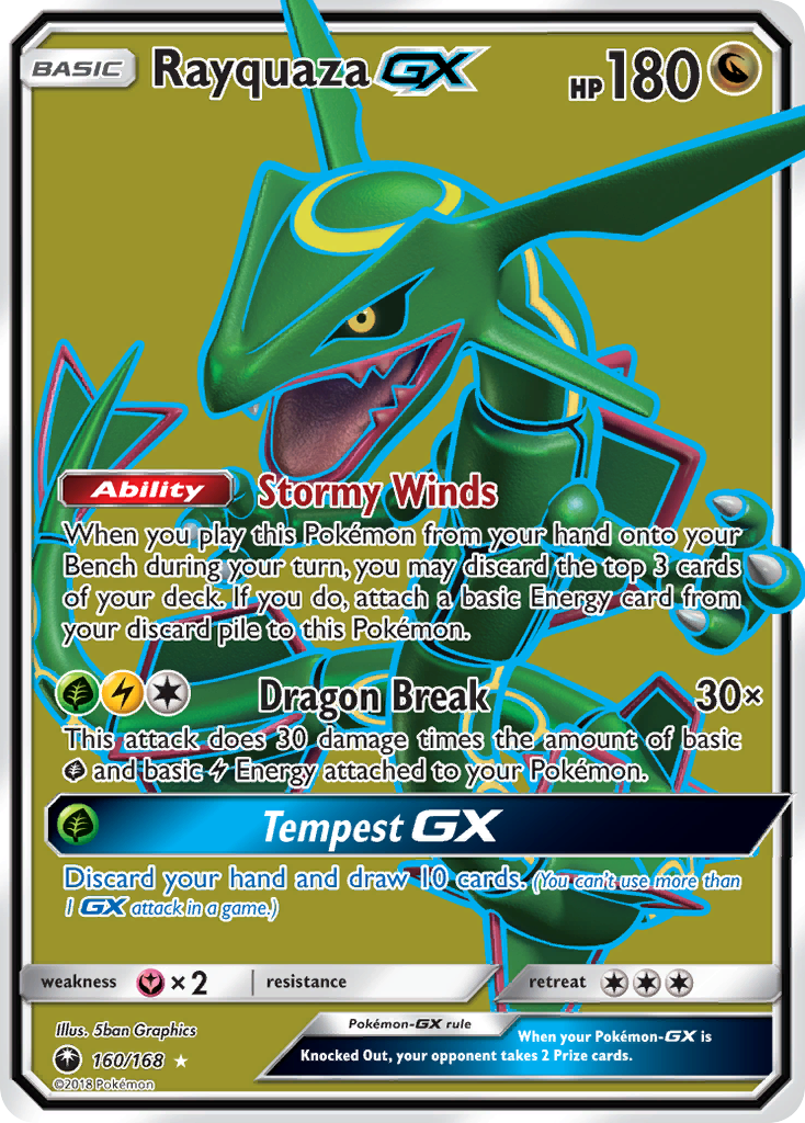 Rayquaza GX (160/168) [Sun & Moon: Celestial Storm] | The Time Vault CA