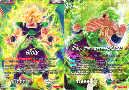 Broly // Broly, the Awakened Demon (BT11-002) [Vermilion Bloodline] | The Time Vault CA