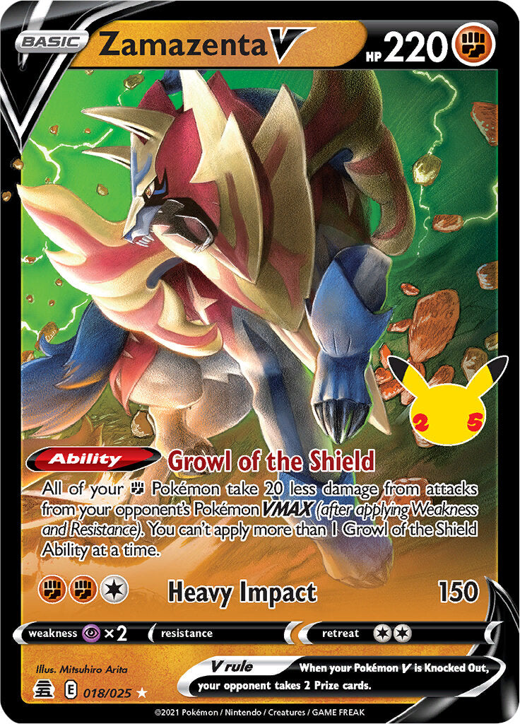 Zamazenta V (018/025) [Celebrations: 25th Anniversary] | The Time Vault CA