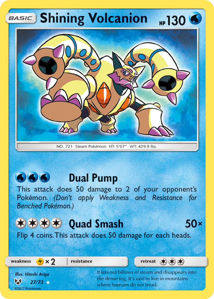 Shining Volcanion (27/73) [Sun & Moon: Shining Legends] | The Time Vault CA
