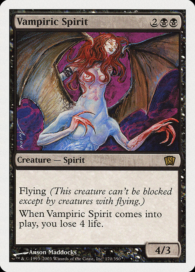 Vampiric Spirit (8th Edition) [Oversize Cards] | The Time Vault CA