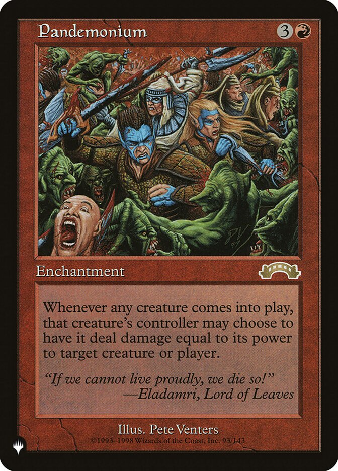 Pandemonium [The List] | The Time Vault CA