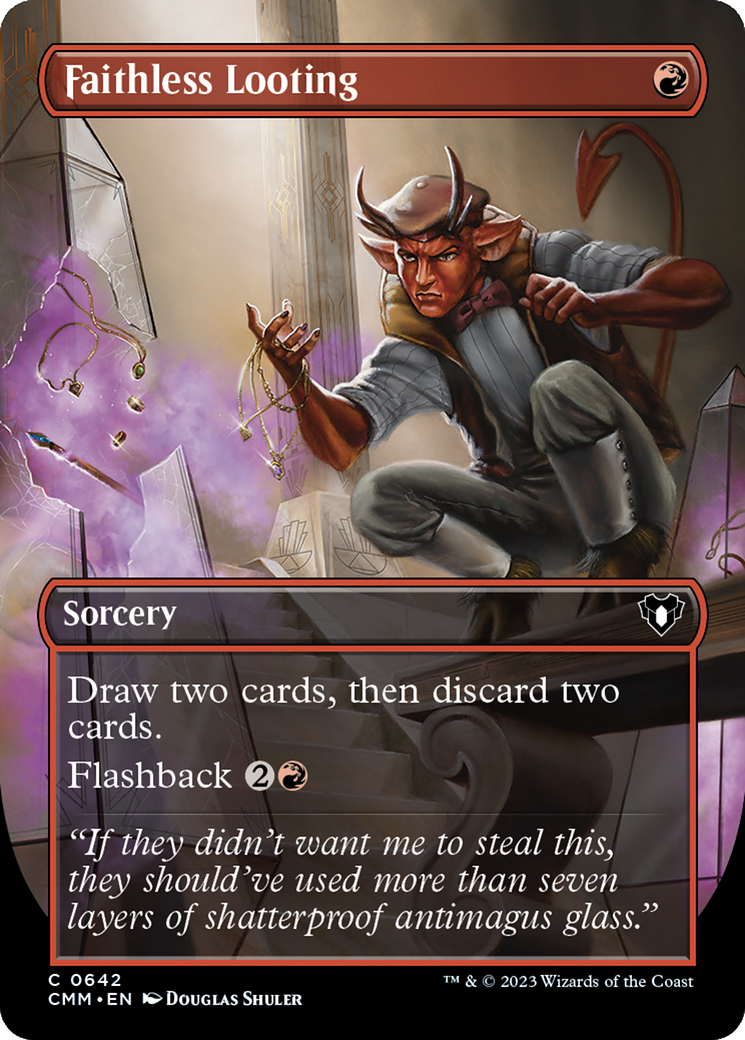 Faithless Looting (Borderless Alternate Art) [Commander Masters] | The Time Vault CA