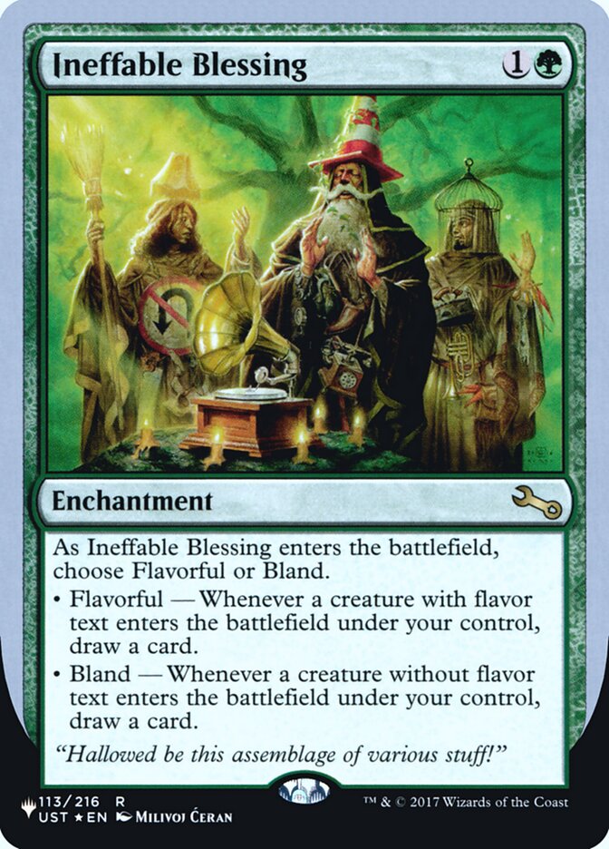 Ineffable Blessing (Flavorful) (Unfinity Foil Edition) [The List] | The Time Vault CA