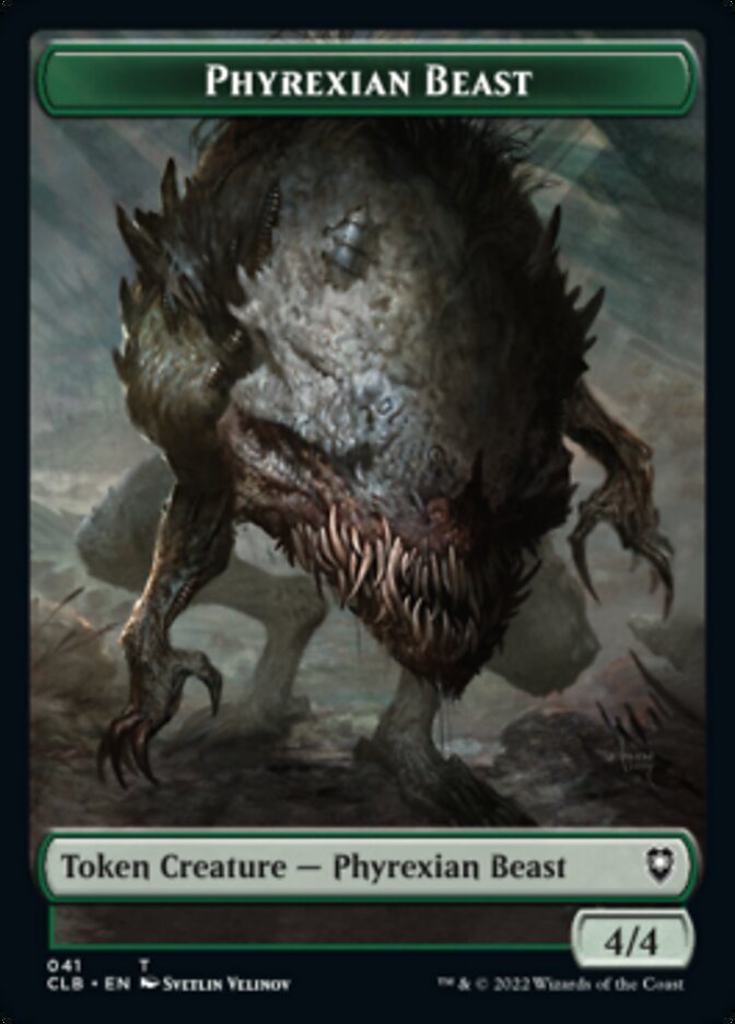 Phyrexian Beast // Wurm Double-Sided Token [Commander Legends: Battle for Baldur's Gate Tokens] | The Time Vault CA