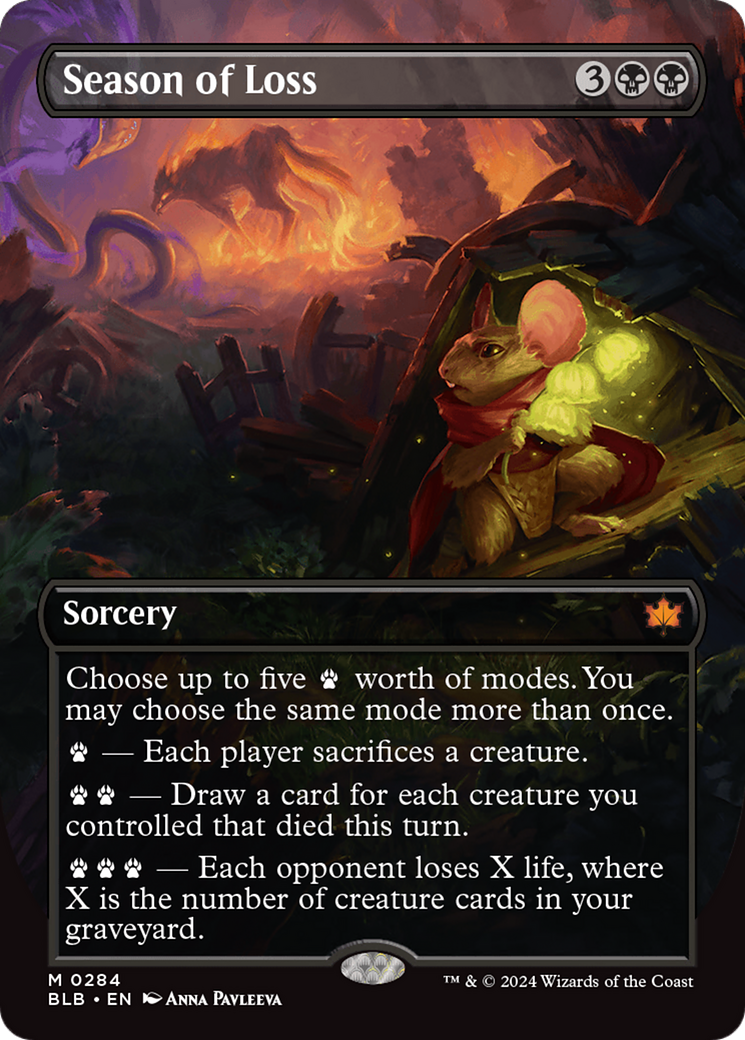 Season of Loss (Borderless) [Bloomburrow] | The Time Vault CA