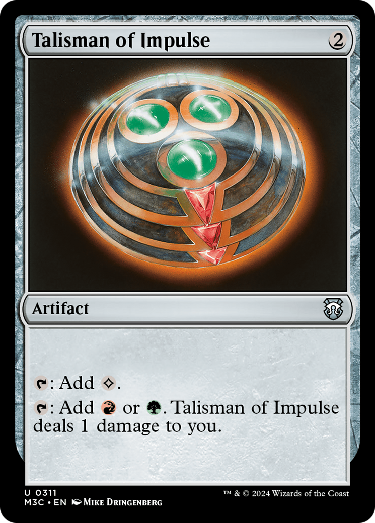 Talisman of Impulse (Ripple Foil) [Modern Horizons 3 Commander] | The Time Vault CA