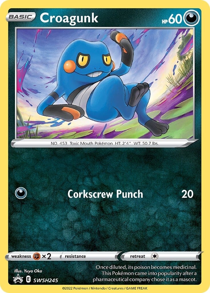 Croagunk (SWSH245) [Sword & Shield: Black Star Promos] | The Time Vault CA