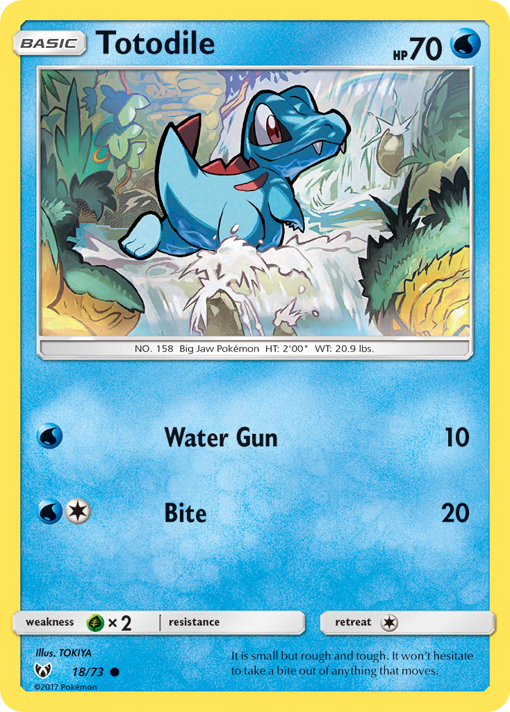 Totodile (18/73) [Sun & Moon: Shining Legends] | The Time Vault CA