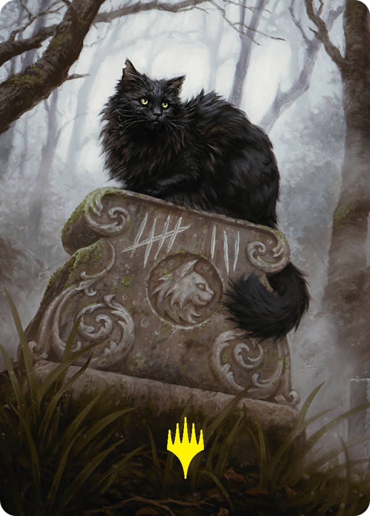 Nine-Lives Familiar 2 Art Card (36/54) (Gold-Stamped Planeswalker Symbol) [Foundations Art Series] | The Time Vault CA