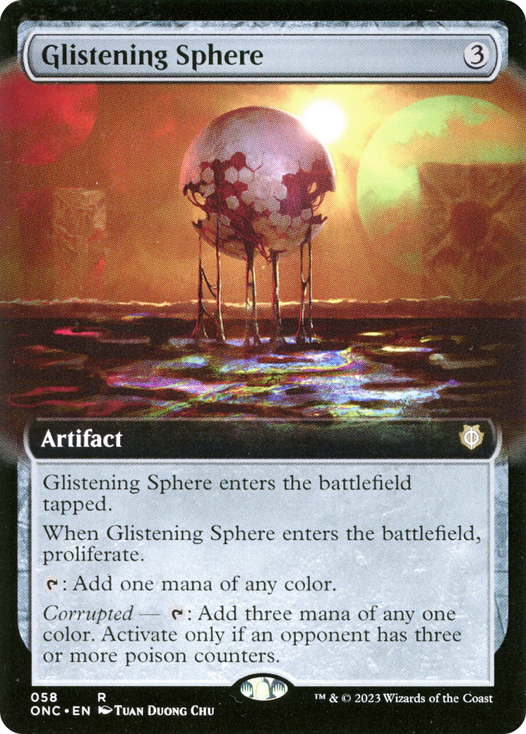 Glistening Sphere (Extended Art) [Phyrexia: All Will Be One Commander] | The Time Vault CA