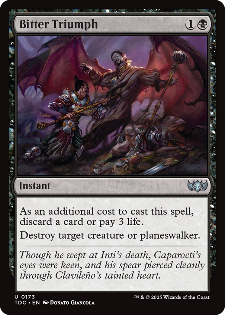 Bitter Triumph [Tarkir: Dragonstorm Commander] | The Time Vault CA