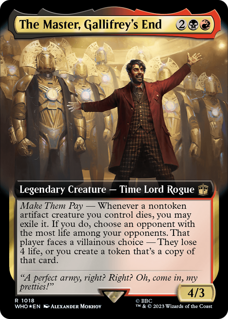 The Master, Gallifrey's End (Extended Art) (Surge Foil) [Doctor Who] | The Time Vault CA