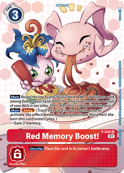 Red Memory Boost! [P-035] (Box Promotion Pack - Next Adventure) [Promotional Cards] | The Time Vault CA