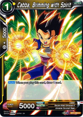 Cabba, Brimming with Spirit (BT7-082) [Assault of the Saiyans] | The Time Vault CA