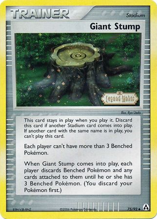 Giant Stump (75/92) (Stamped) [EX: Legend Maker] | The Time Vault CA
