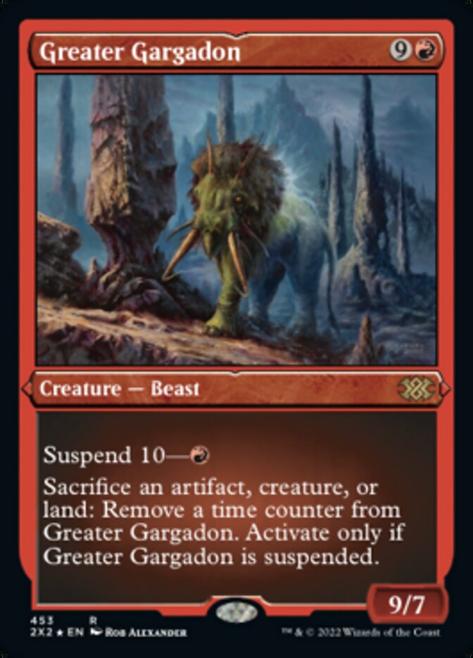 Greater Gargadon (Foil Etched) [Double Masters 2022] | The Time Vault CA