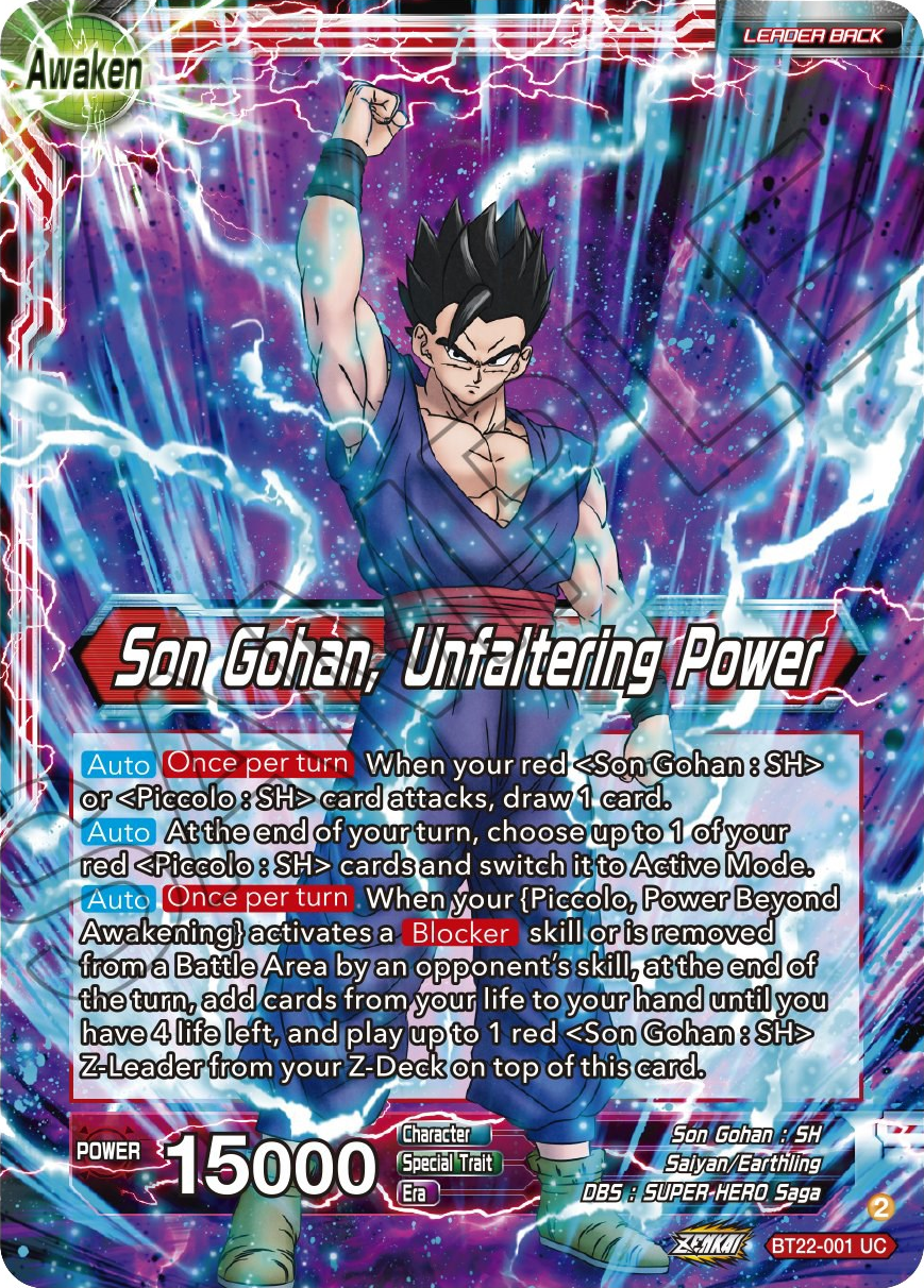 Son Gohan // Son Gohan, Unfaltering Power (BT22-001) [Critical Blow] | The Time Vault CA