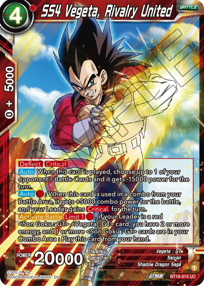SS4 Vegeta, Rivalry United (BT18-015) [Dawn of the Z-Legends] | The Time Vault CA