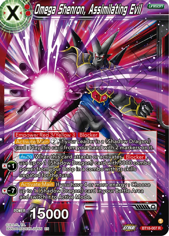 Omega Shenron, Assembling Evil (BT18-007) [Dawn of the Z-Legends] | The Time Vault CA