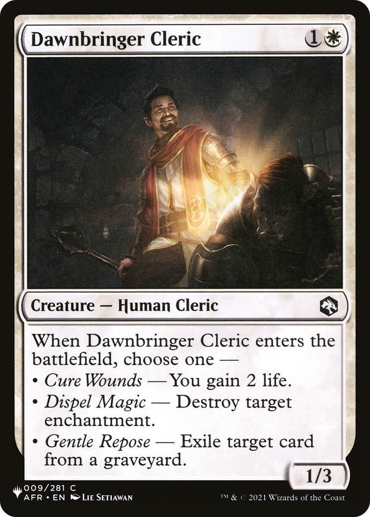 Dawnbringer Cleric [The List] | The Time Vault CA