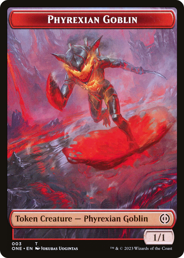 Phyrexian Goblin // Cat Double-Sided Token [Phyrexia: All Will Be One Tokens] | The Time Vault CA
