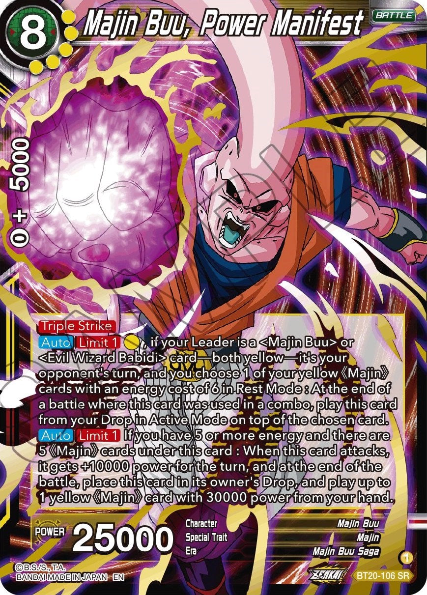Majin Buu, Power Manifest (BT20-106) [Power Absorbed] | The Time Vault CA
