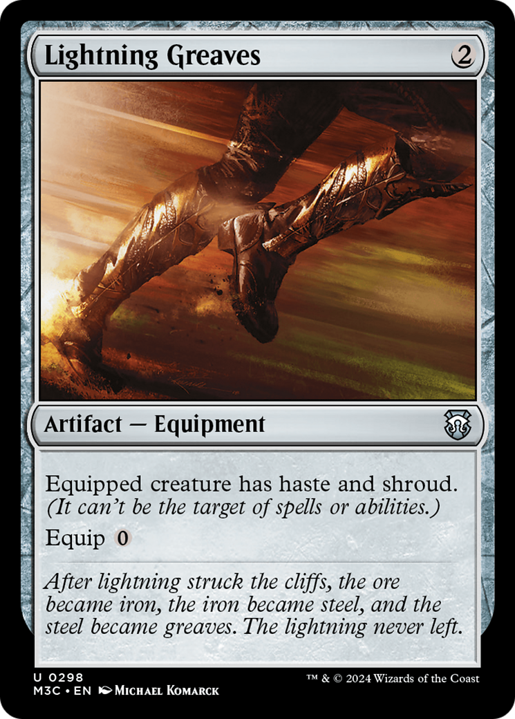 Lightning Greaves (Ripple Foil) [Modern Horizons 3 Commander] | The Time Vault CA