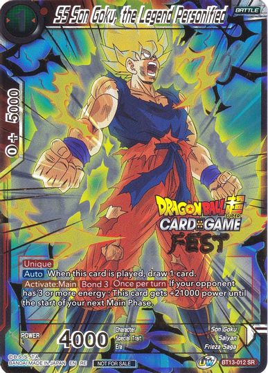 SS Son Goku, the Legend Personified (Card Game Fest 2022) (BT13-012) [Tournament Promotion Cards] | The Time Vault CA