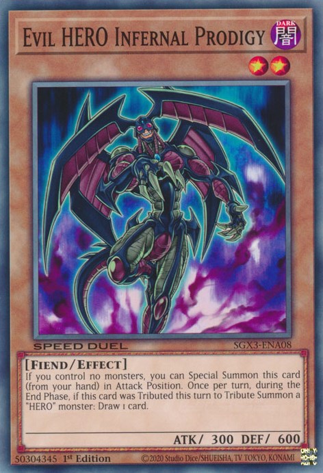 Evil HERO Infernal Prodigy [SGX3-ENA08] Common | The Time Vault CA