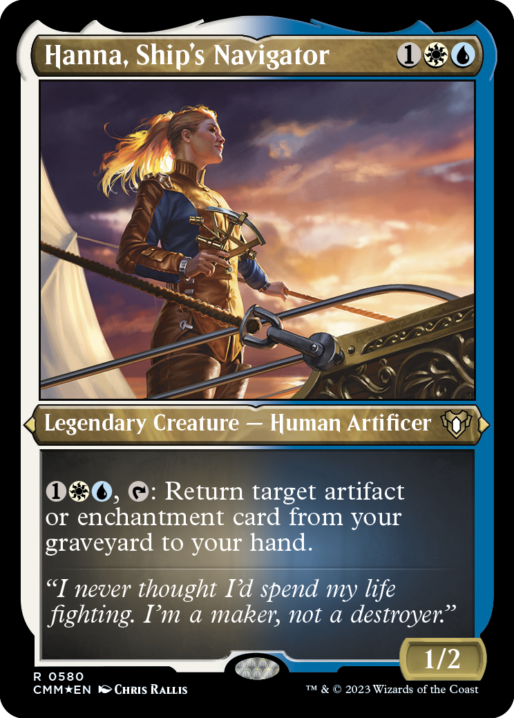 Hanna, Ship's Navigator (Foil Etched) [Commander Masters] | The Time Vault CA