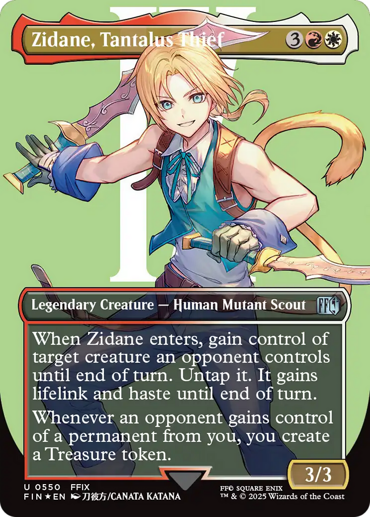 Zidane, Tantalus Thief (Borderless) (Surge Foil) [FINAL FANTASY] | The Time Vault CA