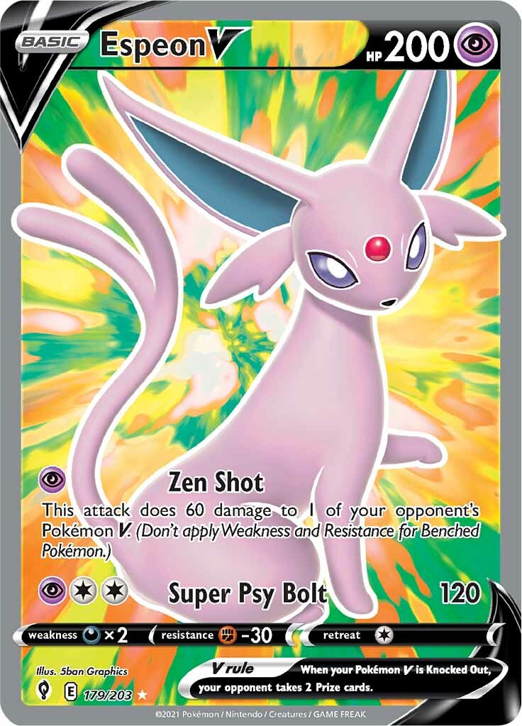 Espeon V (179/203) [Sword & Shield: Evolving Skies] | The Time Vault CA