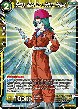 Bulma, Hope for a Better Future (Rare) (BT13-105) [Supreme Rivalry] | The Time Vault CA