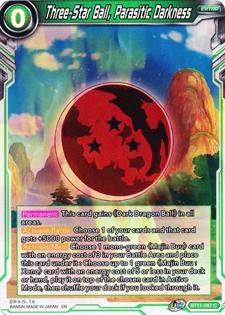 Three-Star Ball, Parasitic Darkness (BT11-087) [Vermilion Bloodline] | The Time Vault CA