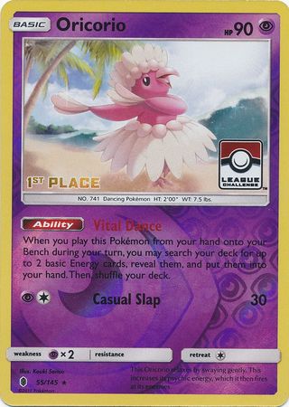 Oricorio (55/145) (League Promo 1st Place) [Sun & Moon: Guardians Rising] | The Time Vault CA