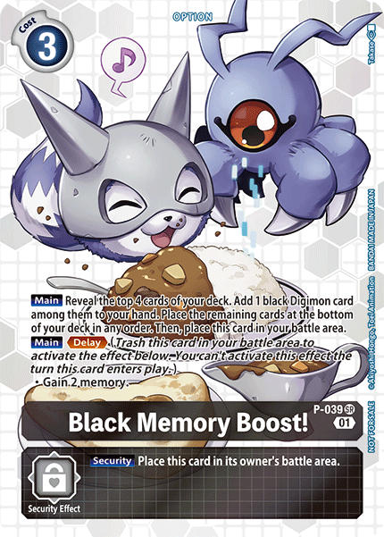Black Memory Boost! [P-039] (Box Promotion Pack - Next Adventure) [Promotional Cards] | The Time Vault CA