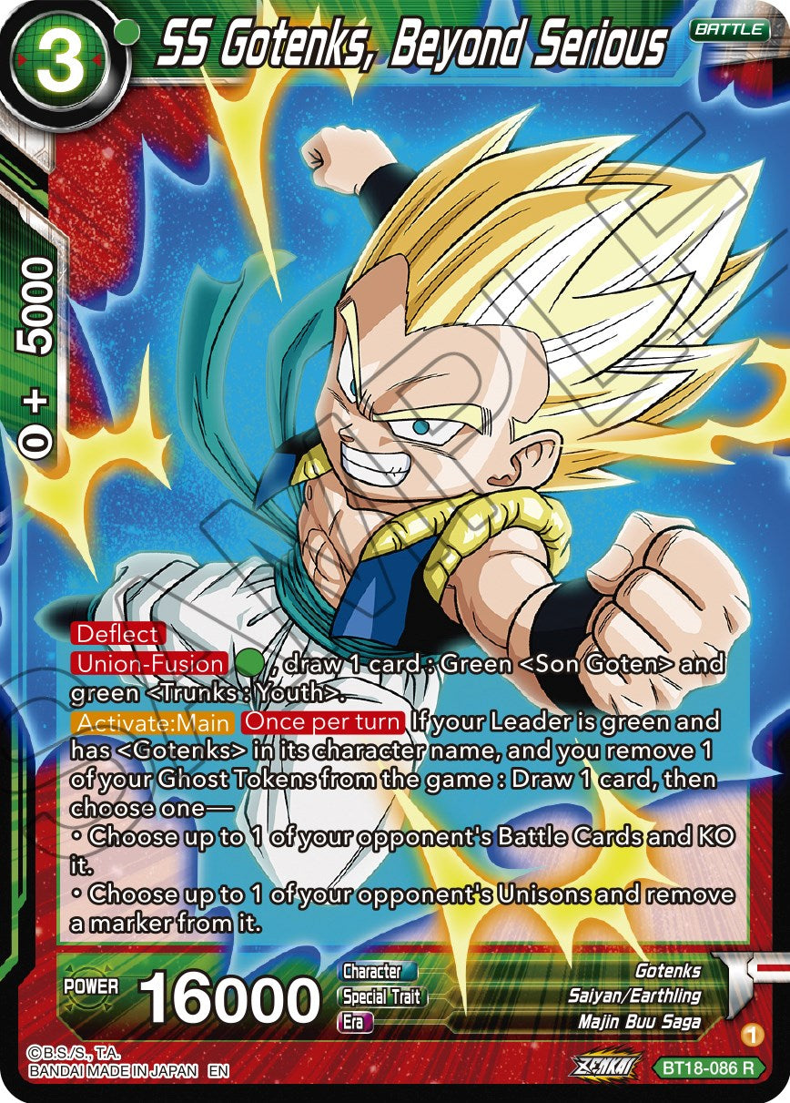SS Gotenks, Beyond Serious (BT18-086) [Dawn of the Z-Legends] | The Time Vault CA