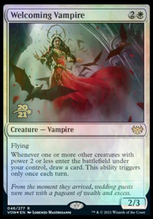 Welcoming Vampire [Innistrad: Crimson Vow Prerelease Promos] | The Time Vault CA